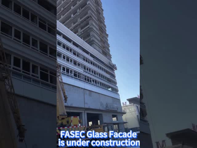Insulated Laminated Glass Curtain Wall With Aluminum Extrusion Facade For Buildings Exterior