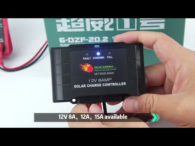 12A スマートソーラー PWM 充電コントローラ 5 段階充電と複数の保護