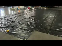 Водонепроницаемая ткань ПВХ покрытая черным брезентом стальной брезентой для грузовика с плоской кроватью video