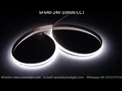 10 мм CCT COB светодиодный световой лента 640 чипсов / М настраиваемый белый регулируемый светодиодный световой лента