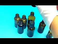 30 мл 50 мл Пустой круглый янтарь Путешествие Портативная сыворотка для ухода за кожей Эфирные масла Стеклянный капельничный бутылка с детской капсулой video