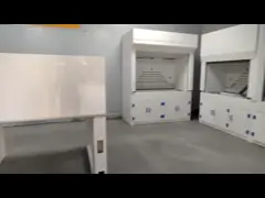 Современный лабораторный дымовой шкаф с светодиодным освещением и газовым краном video