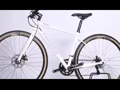 700c Алюминиевый сплав Дорожный велосипед Рама Гравийный велосипед Плоский дисковый дорожный велосипед video