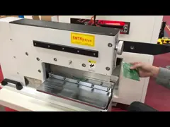 Pneumatically Driven PCB V Cut Machine For Separating Boards Up To 2.5mm Thick Cutting Length 330mm video