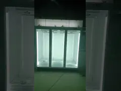 Коммерческий дисплей напитков холодильник 3 стеклянные двери вертикальный охладитель 110V 60Hz video