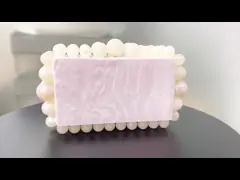 Сцепление акриловая сумочка сумочка ручная жемчужная обеденный бал вечеринки невеста свадьбы перспективная сумка video