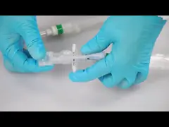Push Switch And Luer Lock Design Soft Blue Suction Tip Closed Suction Catheter With Protective Sleeve For Adult (Desain Saksuasi Biru Lembut Dengan Ujung Menutup Kateter Saksuasi Dengan Lengan Pelindung Untuk Dewasa)