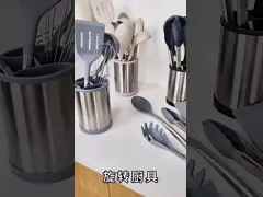 9pcs Silicone Cooking Kitchen Utensils Set Nonstick Cookware with Stainless Steel Handle Turner Tong,Spatula,Spoon brush