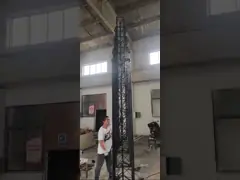 20 м. Автомобиль, монтированный с решетчатой башней из стали, мобильный алюминиевый портативный световой фонарь промышленный video