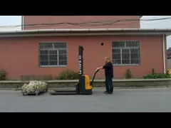 полностью электрическая тележка паллета руки штабелеукладчика паллета 24V для склада video