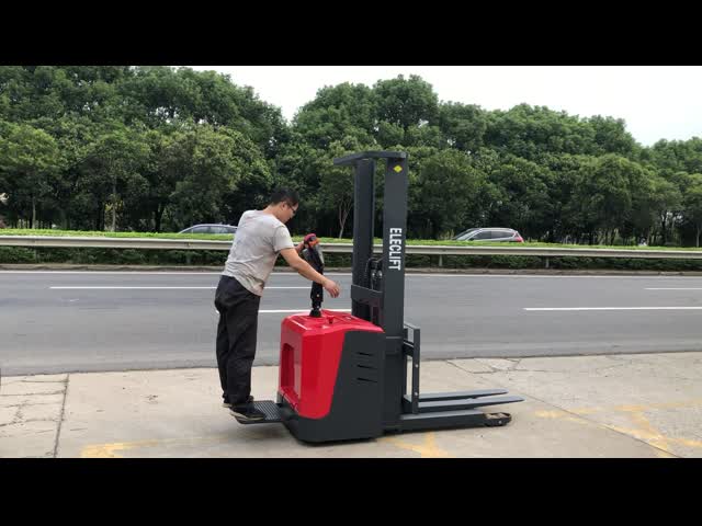 Altura total 1900mm 2 Ton Electric Pallet Truck Stacker 210Ah