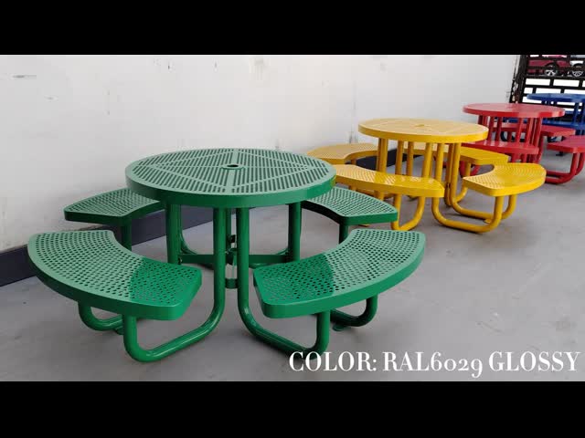 Bancos de mesa de aço metálico leve com superfície montada em flange Tipo OEM