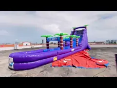 30-футовые надувные водные горки Коммерческий надувный бассейн для взрослых детей video