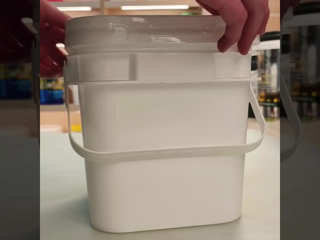 100% PP 2L 3L 5L 10L 方形プラスチックバケツ 防落スクリーン印刷