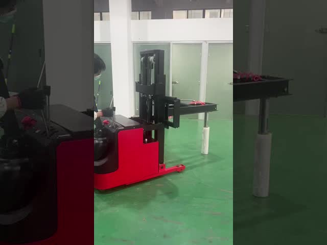 1000kg 1000mm-4500mm Roll-Up Paper Handling Lifter with paper reel clamp insert paper roll