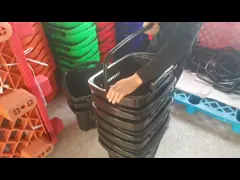 New Supermarket Customized Nestable Large Volume Durable Shopping Trolley Basket