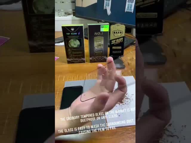 Top Anti Static Tempered ESD Glass Protector For Iphone 15 Vivo Y12 video