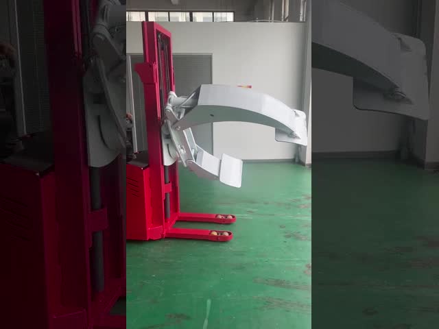Rotating 180 360 degrees Full Electric Clamp Electric Stacker 1000kg 1500mm with Paper Roll Clamp