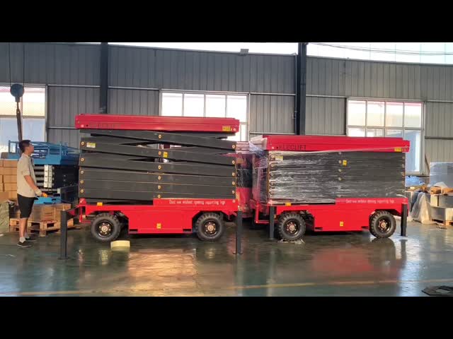 Автомобиль картины порошка мобильный Scissor подъем приведенное в действие электрическое 19 Ft