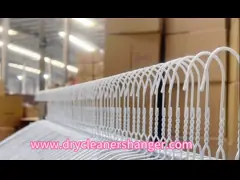 China 14.5 Guage 16inch Dry Cleaner Wire Hangers White Color 16 18 supplier