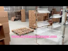 16 дюймовый белый цвет сухочиститель проволока вешалки металл для прачечных video