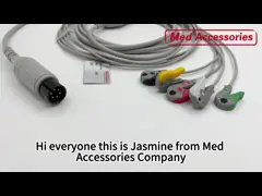 HP 12Pin 5lead WIRES ЭКГ Монитор кабель Серой цвет Латекс свободный многофункциональный video