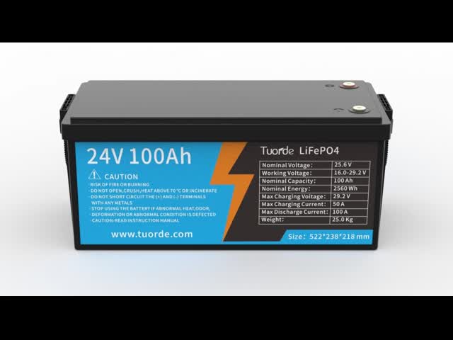 24V 25.6V 100Ah Rechargeable Lithium Deep Cycle Battery lead acid replacement battery