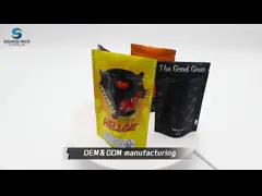 Цифровая печать травы упаковка мешок Ziplock Mylar трава мешок Stand Up Pouch для Kus каннабидиола video