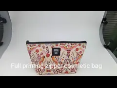 Sacs en coton personnalisés en couleur imprimés avec fermeture à glissière