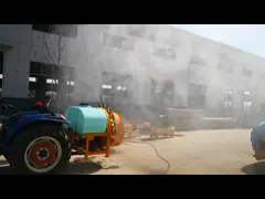 Проводящийся садовый распылитель воздушный туманный вентилятор самоходный для фруктового дерева video