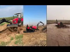 80 л.с. Мощные мини-культиваторы Тиллер сельскохозяйственное земледелие Удаленное управление ползучий трактор Тренчер Моссовщик Для продажи video