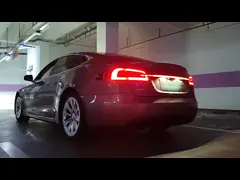 Через заднее освещение Для Tesla Model S Усовершенствование Led Tail Light Assembly Заднее поворотное торможение Текущее автомобильное аксессуарное ламповое стволо video