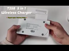 Chargeur sans fil multifonctionnel de couleur blanche noire avec un rendement de charge élevé ≥ 75%