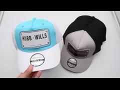 Customization 5 Panel Trucker Cap 3D And Plate Logo Colorful