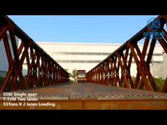 GW D Тип Модульный стальной мост 450-типа конструкции Структурный стальной мост video