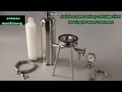 Экономичный корпус фильтра картриджа из нержавеющей стали для печати и окрашивания video