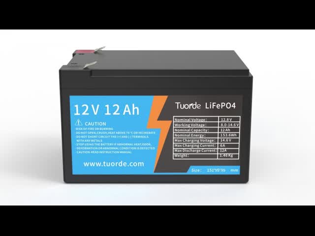 12V 12Ah リチウムイオンディープサイクルバッテリー