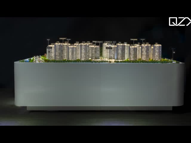 1/250 Недвижимость Масштабная архитектурная модель Изготовление материалов Hengqin Новый район видео