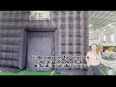 Портативная надувная ночная палатка дискотека музыкальное освещение барная вечеринка надувная кубическая палатка video