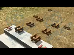 China Puente de Bailey prefabricado compacto militar Q355B / Q235B Fabricante universal video