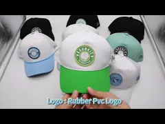 Кривая пик 5 панель спортивная шапка с логотипом резинового патча лазерные отверстия на спине video