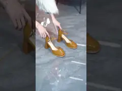 Calzature da donna a tacchi alti, scarpe da sole Mary Jane, eleganti scarpe da cuoio piccole