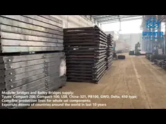 Компактный 200 30,48 м одноствольный одноэтажный мост Бейли с простой структурой video