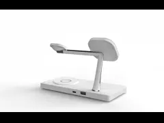380g Chargeur sans fil multifonctionnel 15W Fast Blanc ou noir avec lumière de nuit 2W