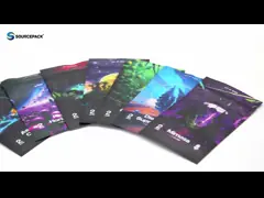 Zipper Custom Weed Bag 3 Side Seal With Digital Printing 100-160 Micron video