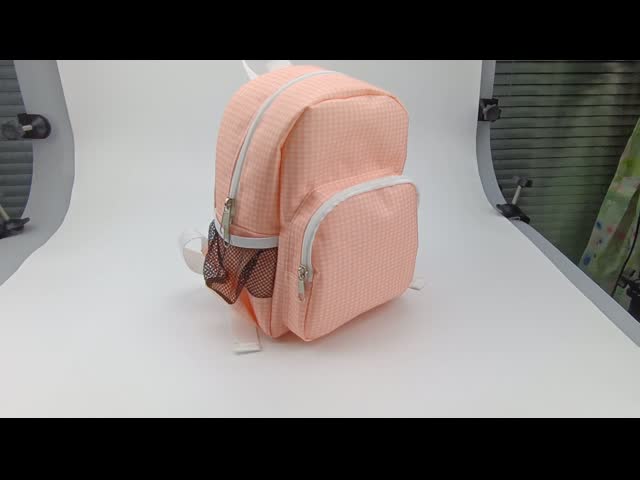 600D ポリエステル ザイパー バックパック ライトピンク バックパック 学校用