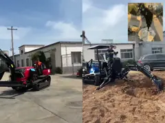 Мини дистанционно управляемый трактор для горных пашни / земли video