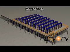 Хранилищная промышленная мезанинная стеллажная система video