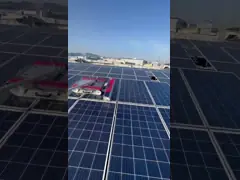 Rooftop Solar Panel Cleaning Robot Battery Powered Dry/Water Mode Photovoltaic Solar Cleaning Robot