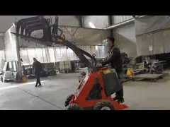 CE загрузчик машины Четырехколесный приводной загрузчик 13,5 HP Малый передний загрузчик мини-скад-стейдер загрузчик video